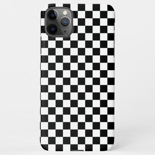 Black and white checkerboard pattern  iPhone hülle (Rückseite)