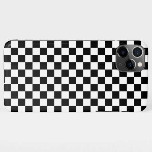 Black and white checkerboard pattern  iPhone hülle (Rückseite (Horizontal))