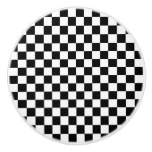 Black and white checkerboard pattern  keramikknauf (Vorderseite)