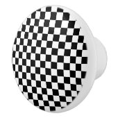 Black and white checkerboard pattern  keramikknauf (Rechts)