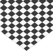 Black and white checkerboard pattern  kurzer tischläufer (Ecke)