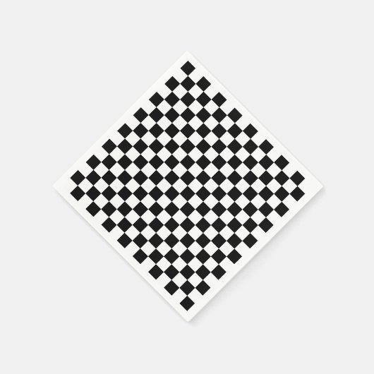 Black and white checkerboard pattern  serviette (Ecke)