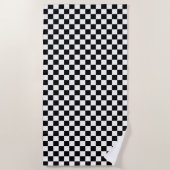 Black and white checkerboard pattern  strandtuch (Vorderseite)