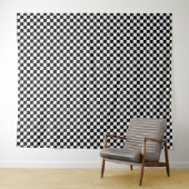 Black and white checkerboard pattern  wandteppich (Beispiel (Horizontal))