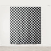Black and white checkerboard pattern  wandteppich (Vorderseite)