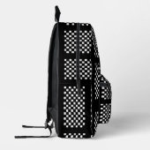 Black and White Checkered Backpack Bedruckter Rucksack (Links)