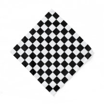 Black and White Checkered Bandana