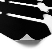 Black and white checkered illustration poster (Ecke)