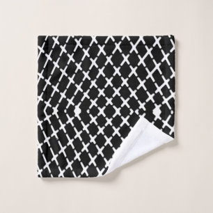 Black and white checkered illustration waschlappen