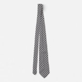 Black and White Checkered Neck Tie Krawatte (Rückseite)