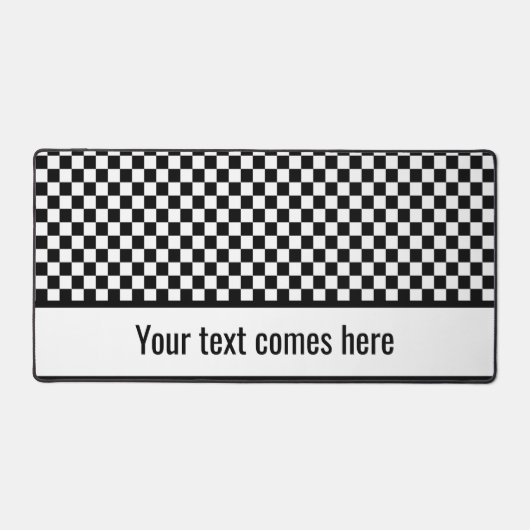 Black and white checkered schreibtischunterlage (Vorderseite)