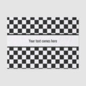 Black and white checkered seidenpapier (Vorderseite)