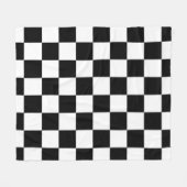 Black and White Checkered Square Pattern Fleecedecke (Vorderseite (Horizontal))