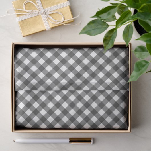 Black and White Checkered Tissue Paper Seidenpapier (Geschenk)