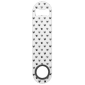 Black and White Chic Cute Cat Pattern Speedflaschenöffner (Vorderseite)