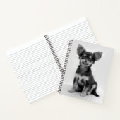 Black and White Chihuahua Puppy Photo Notizblock (Innenseite)
