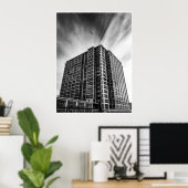 Black and White City Modern Architecture Wall Art Poster (Heimbüro)