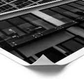 Black and White City Modern Architecture Wall Art Poster (Ecke)