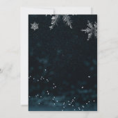 Black and White Classic Merry Christmas Invitation Einladung (Rückseite)