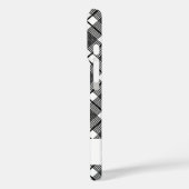 Black and White Classic Plaid Pattern Editable Case-Mate iPhone Hülle (Rückseite / Links)