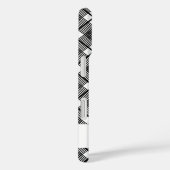 Black and White Classic Plaid Pattern Editable Case-Mate iPhone Hülle (Rückseite / Rechts)