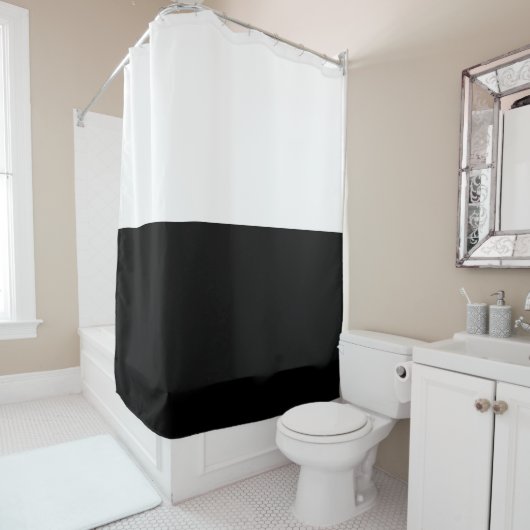 Black and White Classic Striped Shower Curtain Duschvorhang (Beispiel)