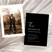 black and white couple photo wedding einladung