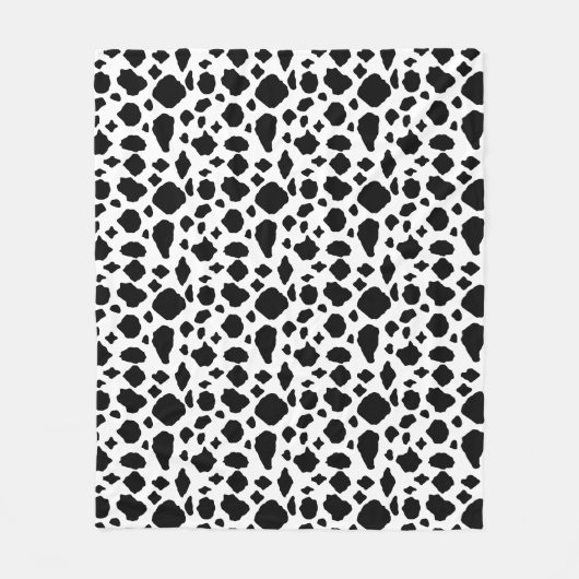 Black and White Cow Pattern Country Fleecedecke (Vorderseite)