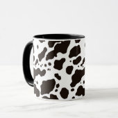 Black and White Cow Print Coffee Mug Tasse (Vorderseite Links)