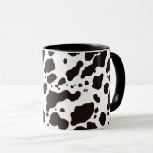 Black and White Cow Print Coffee Mug Tasse (VorderseiteRechts)