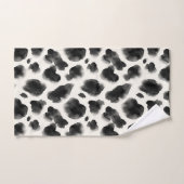 Black and White Cow Print Pattern Badhandtuch Set (Handtuch)