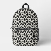 Black and White Cow Print Pattern Bedruckter Rucksack (Vorderseite)