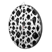Black and White Cow Print Pattern Farmhouse Dartscheibe (Vorderseite rechts)