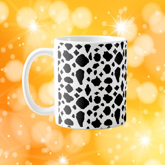 Black and White Cow Print Pattern Farmhouse Kaffeetasse