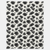 Black and White Cow Print Pattern Fleecedecke (Vorderseite)