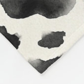 Black and White Cow Print Pattern Fleecedecke (Ecke)