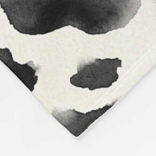 Black and White Cow Print Pattern Fleecedecke (Ecke)