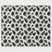 Black and White Cow Print Pattern Geschenkpapier (Flach)