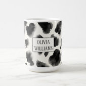 Black and White Cow Print Pattern Kaffeetasse (Mittel)