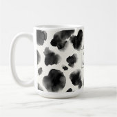 Black and White Cow Print Pattern Kaffeetasse (Links)
