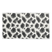 Black and White Cow Print Pattern Kissenbezug (Rückseite-Links)