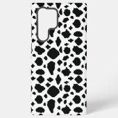 Black and White Cow Print Pattern Spots Samsung Galaxy Hülle (Rückseite)