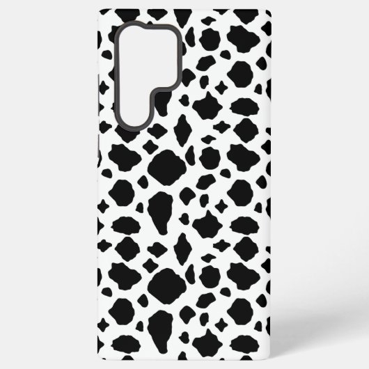Black and White Cow Print Pattern Spots Samsung Galaxy Hülle (Rückseite)