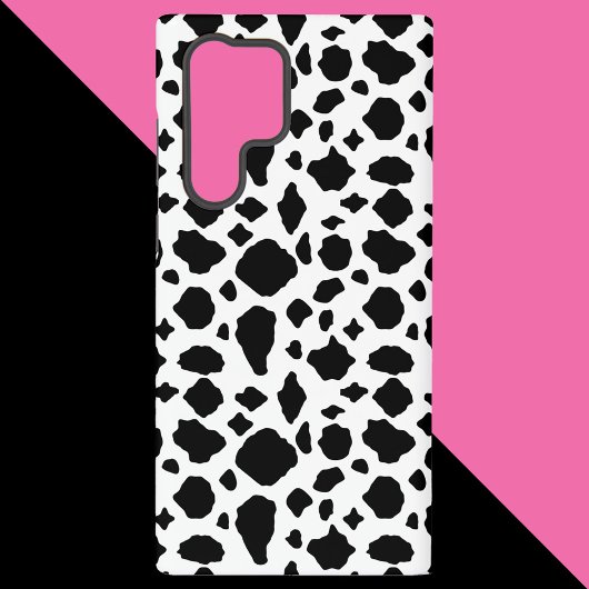 Black and White Cow Print Pattern Spots Samsung Galaxy Hülle
