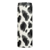 Black and White Cow Print Pattern Thermosbecher (Rückseite)