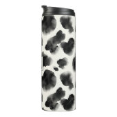 Black and White Cow Print Pattern Thermosbecher (Nach rechts gedreht)