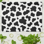 Black And White Cow Print Western Cowboy Southern Geschirrtuch (Gefaltet)
