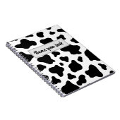 Black and white cowhide trendy rustic farm notizblock (Rechte Seite)