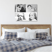 Black and White Custom 4 Photos grid Leinwanddruck (Insitu (Schlafzimmer))
