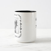 Black and White Custom Couples Photo Personalised Zweifarbige Tasse (Mittel)